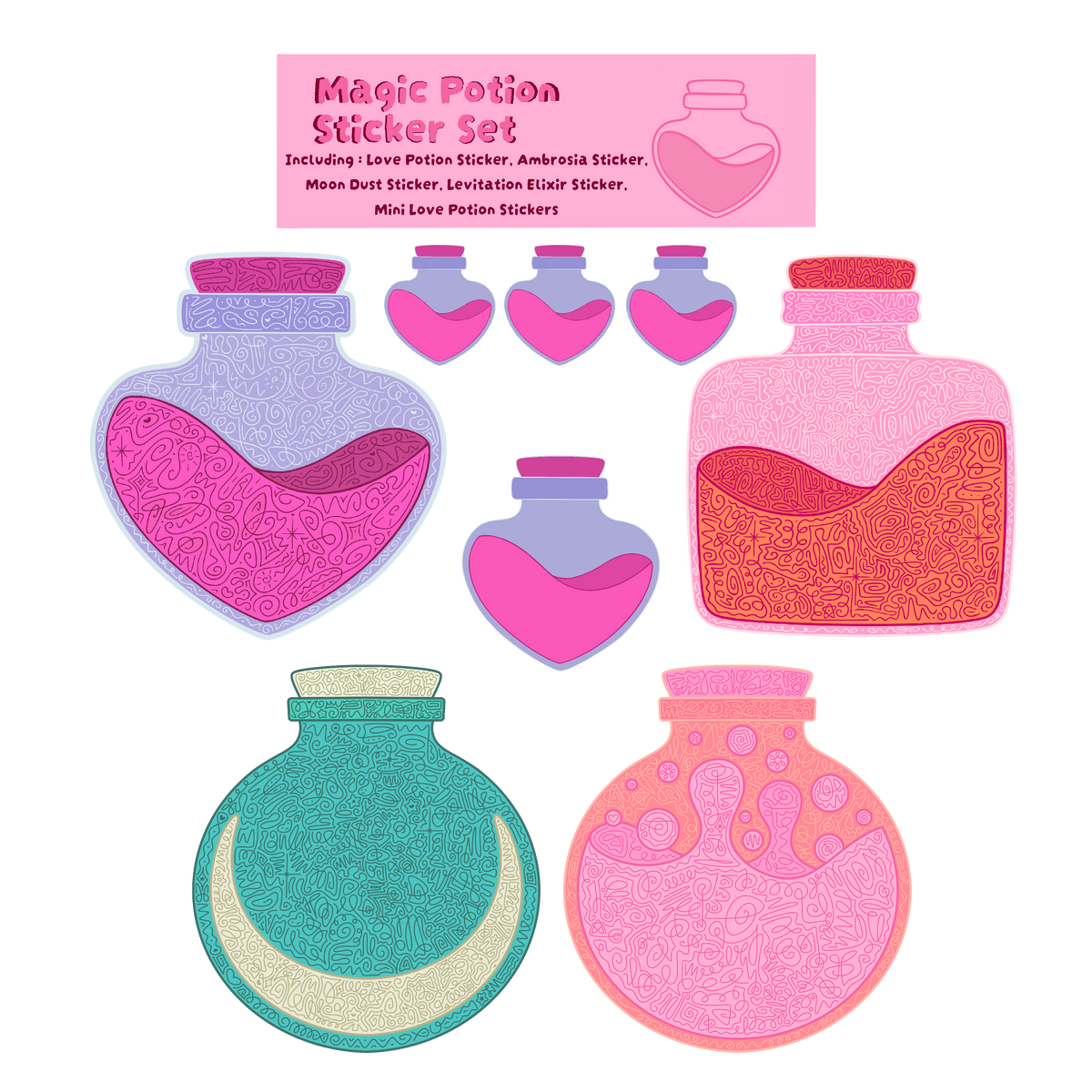 Magic Potion Sticker Set